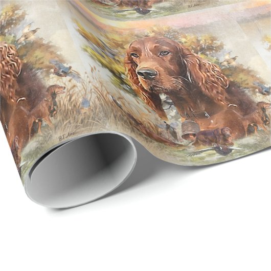 Irish Setter Cadeaupapier (Rol Hoek)