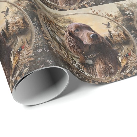  Irish  Setter Cadeaupapier (Rol Hoek)