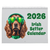 Irish Setter Calendar Kalender (Hoes)