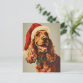 Irish Setter Christmas Briefkaart (Staand voorkant)