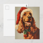 Irish Setter Christmas Briefkaart (Voorkant / Achterkant)