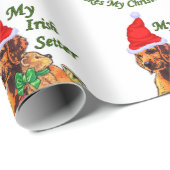 Irish Setter Christmas Cadeaupapier (Rol Hoek)