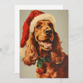 Irish Setter Christmas Feestdagenkaart (Voorkant / Achterkant)