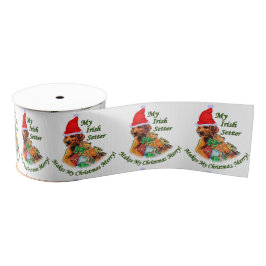 Irish Setter Christmas Grosgrain Lint