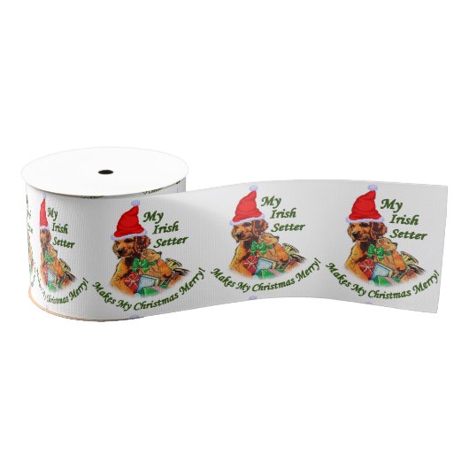 Irish Setter Christmas Grosgrain Lint (Spoel)