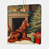 Irish Setter Christmas Keramisch Ornament (Links)