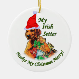 Irish Setter Christmas Keramisch Ornament