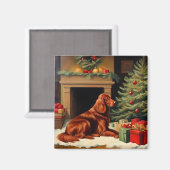 Irish Setter Christmas Magneet (Voorkant / Achterkant)