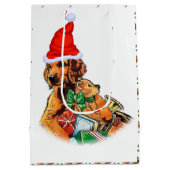 Irish Setter Christmas Medium Cadeauzakje (Achterkant)