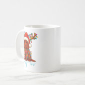 Irish Setter Christmas Santa Hat Reindeer Lights P Koffiemok (Voorkant links)