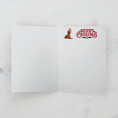 Irish Setter Christmas Stocking Kaart (Binnen)