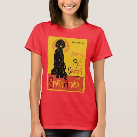 Irish Setter Cute Dog T-shirt (Voorkant)