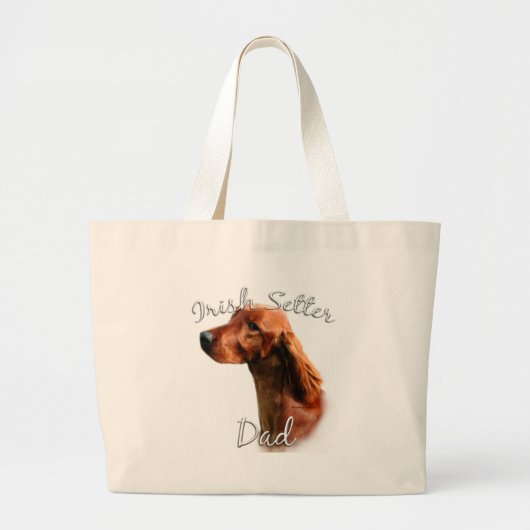 Irish Setter Dad 2 Grote Tote Bag (Voorkant)
