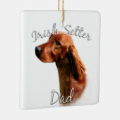 Irish Setter Dad 2 Keramisch Ornament (Rechts)