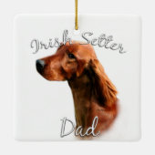 Irish Setter Dad 2 Keramisch Ornament (Achterkant)