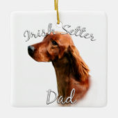 Irish Setter Dad 2 Keramisch Ornament (Voorkant)