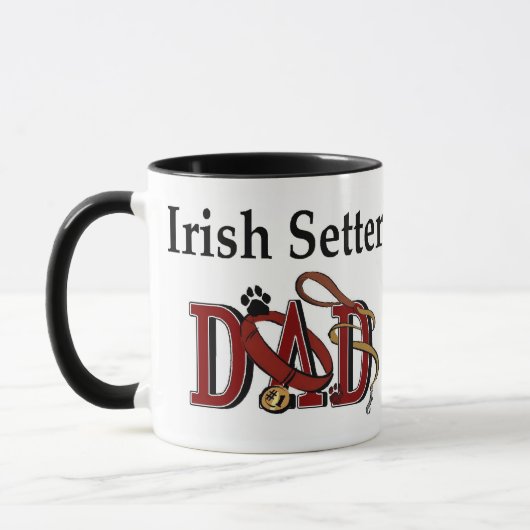 Irish Setter Dad Gifts Mok (Links)