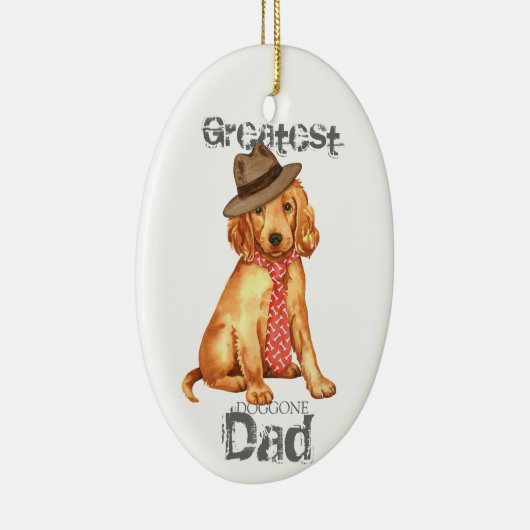 Irish Setter Dad Keramisch Ornament (Rechts)