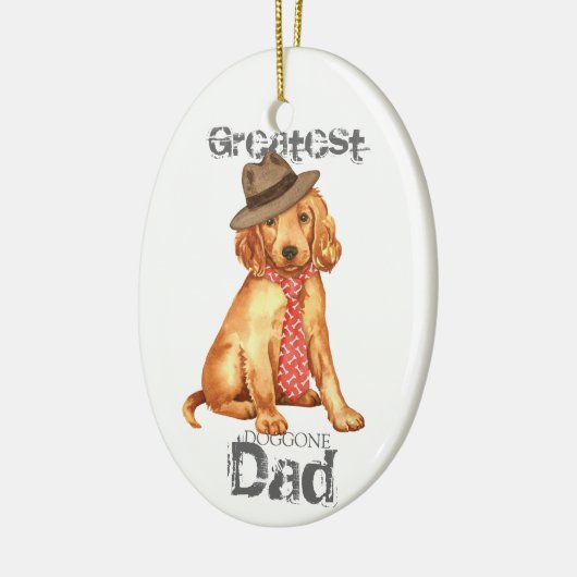 Irish Setter Dad Keramisch Ornament (Links)