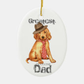 Irish Setter Dad Keramisch Ornament (Voorkant)