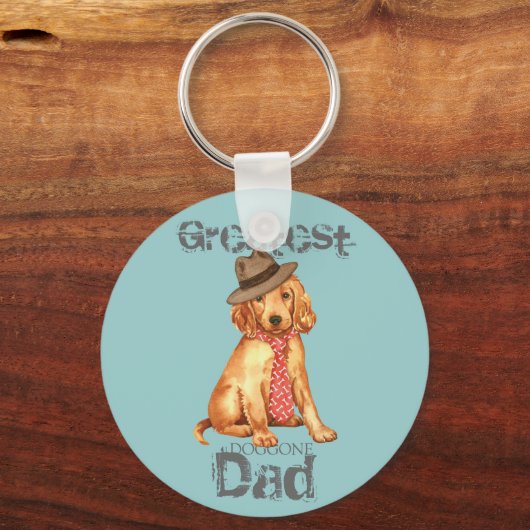 Irish Setter Dad Sleutelhanger (Voorkant)
