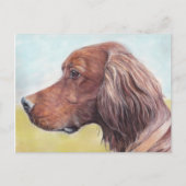 Irish Setter Dog Art Briefkaart (Voorkant)