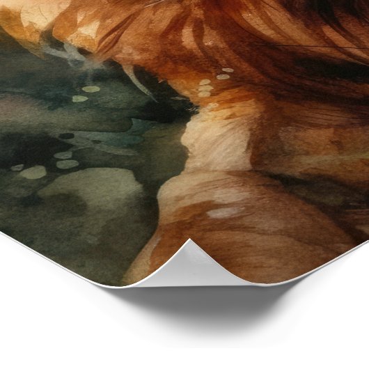 Irish Setter Dog Art Print Poster (Hoek)