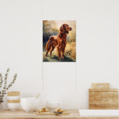 Irish Setter Dog Art Print Poster (Keuken)