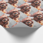 Irish Setter Dog Cadeaupapier (Hoek)