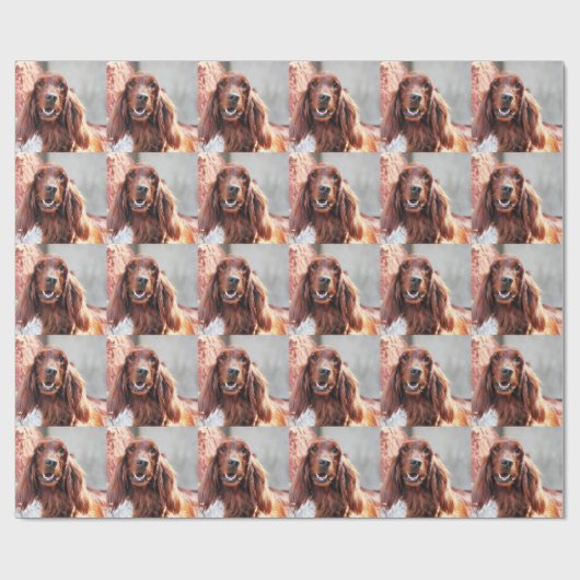 Irish Setter Dog Cadeaupapier (Vlak)