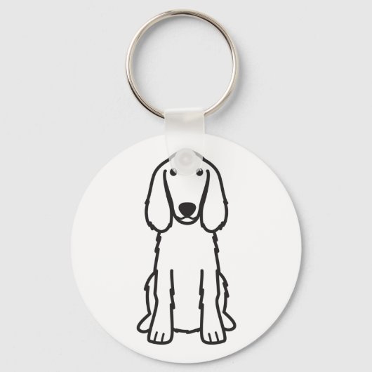 Irish Setter Dog Cartoon Sleutelhanger (Voorkant)