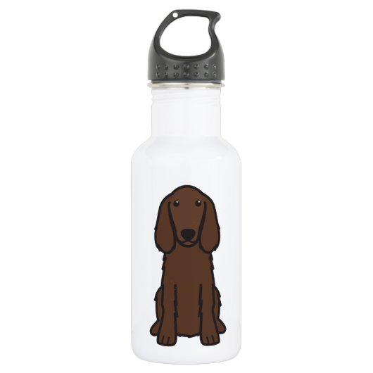 Irish Setter Dog Cartoon Waterfles (Voorkant)