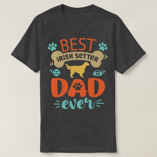 Irish Setter Dog Dad T-shirt (Design voorkant)