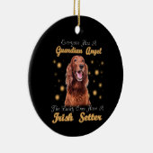 Irish Setter Dog Guardian Angle Pet memorial Keramisch Ornament (Rechts)