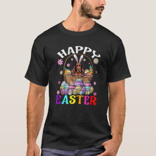 Irish Setter Dog Happy Paaster Bunny Eggs Easter T-shirt