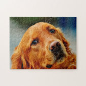 Irish Setter Dog. Legpuzzel (Horizontaal)