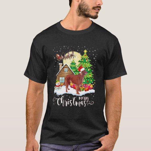 Irish Setter Dog Merry Hondenliefhebber T-shirt (Voorkant)