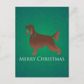 Irish Setter Dog Merry kerstdesign Feestdagenkaart (Voorkant)