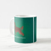 Irish Setter Dog Merry kerstdesign Koffiemok (Voorkant links)