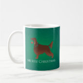 Irish Setter Dog Merry kerstdesign Koffiemok (Links)