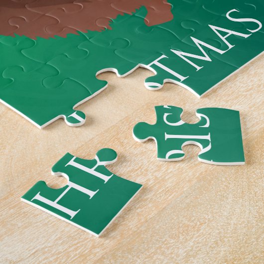 Irish Setter Dog Merry kerstdesign Legpuzzel (Zijkant)