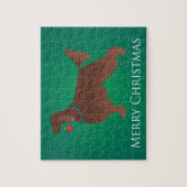 Irish Setter Dog Merry kerstdesign Legpuzzel (Verticaal)