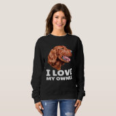 Irish Setter Dog Owner I Love My Owner Irish Sette Trui (Voorkant volledig)