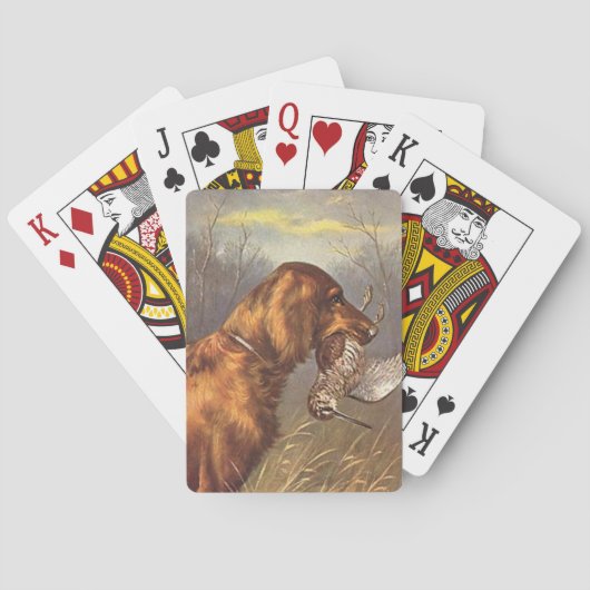 Irish Setter Dog Playing Cards Pokerkaarten (Achterkant)