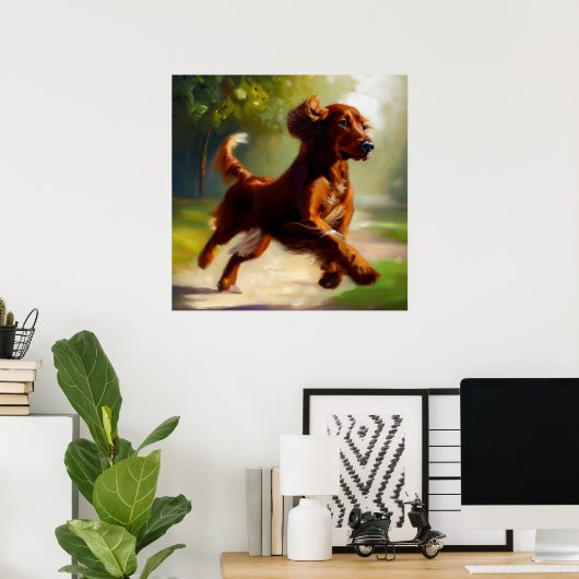 Irish Setter Dog Poster (Thuiskantoor)
