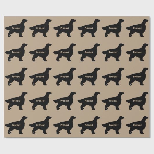 Irish Setter Dog Silhouette Cadeaupapier (Vlak)