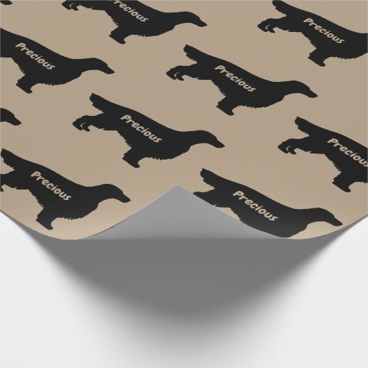Irish Setter Dog Silhouette Cadeaupapier (Hoek)