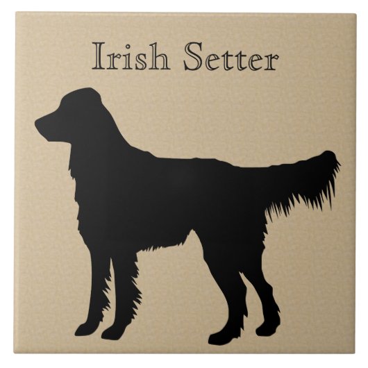 Irish Setter Dog Silhouette Tegeltje (Voorkant)