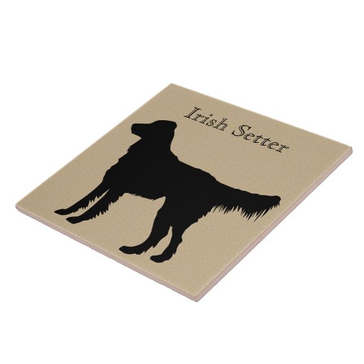 Irish Setter Dog Silhouette Tegeltje (Zijkant)