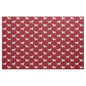 Irish Setter Dog Silhouettes Pattern Red en White Stof (Fat Quarter)